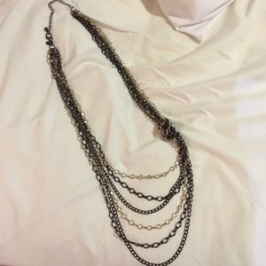 Mixed Metals Chain Knot Necklace